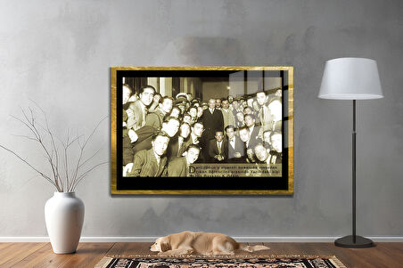 Gazi Mustafa Kemal Atatürk ÖZEL SERİ^# Miyrem  Design Cam Tablo Model: 514