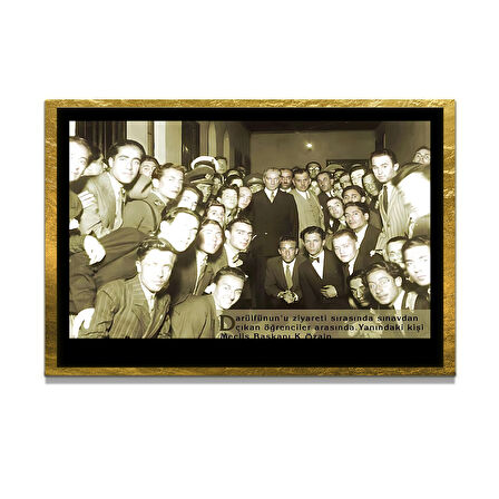 Gazi Mustafa Kemal Atatürk ÖZEL SERİ^# Miyrem  Design Cam Tablo Model: 514