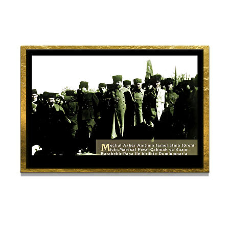 Gazi Mustafa Kemal Atatürk ÖZEL SERİ^# Miyrem  Design Cam Tablo Model: 516