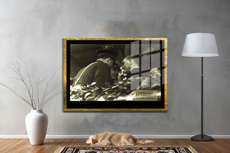 Gazi Mustafa Kemal Atatürk ÖZEL SERİ^# Miyrem  Design Cam Tablo Model: 517