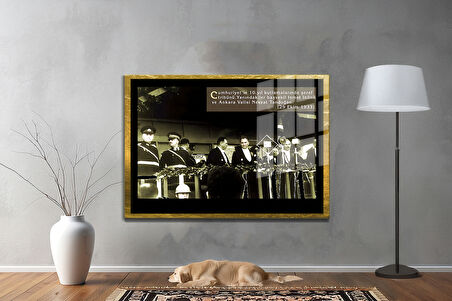 Gazi Mustafa Kemal Atatürk ÖZEL SERİ^# Miyrem  Design Cam Tablo Model: 521