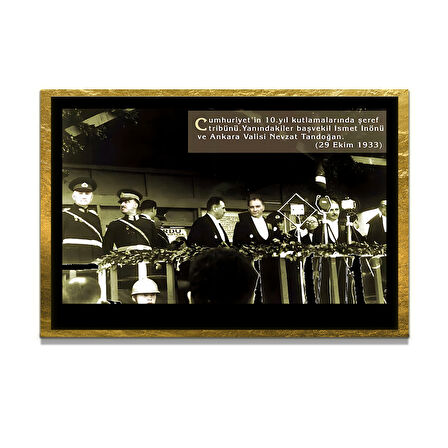 Gazi Mustafa Kemal Atatürk ÖZEL SERİ^# Miyrem  Design Cam Tablo Model: 521