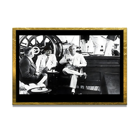 Gazi Mustafa Kemal Atatürk ÖZEL SERİ^# Miyrem  Design Cam Tablo Model: 522