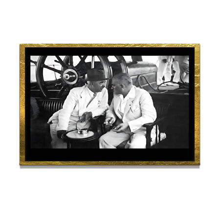 Gazi Mustafa Kemal Atatürk ÖZEL SERİ^# Miyrem  Design Cam Tablo Model: 524