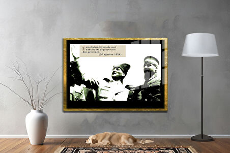 Gazi Mustafa Kemal Atatürk ÖZEL SERİ^# Miyrem  Design Cam Tablo Model: 531