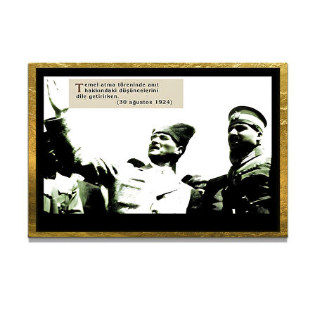 Gazi Mustafa Kemal Atatürk ÖZEL SERİ^# Miyrem  Design Cam Tablo Model: 531