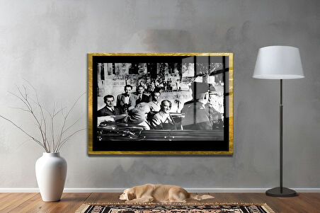 Gazi Mustafa Kemal Atatürk ÖZEL SERİ^# Miyrem  Design Cam Tablo Model: 532