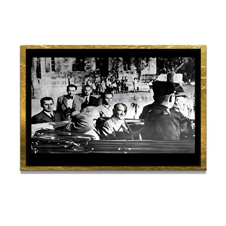 Gazi Mustafa Kemal Atatürk ÖZEL SERİ^# Miyrem  Design Cam Tablo Model: 532