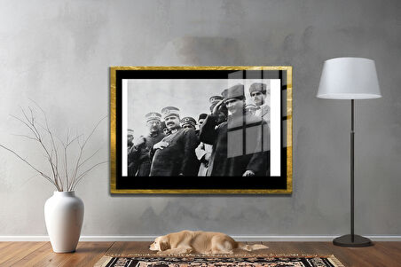 Gazi Mustafa Kemal Atatürk ÖZEL SERİ^# Miyrem  Design Cam Tablo Model: 536