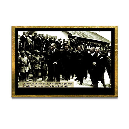 Gazi Mustafa Kemal Atatürk ÖZEL SERİ^# Miyrem  Design Cam Tablo Model: 537