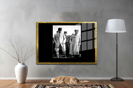 Gazi Mustafa Kemal Atatürk ÖZEL SERİ^# Miyrem  Design Cam Tablo Model: 538