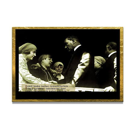 Gazi Mustafa Kemal Atatürk ÖZEL SERİ^# Miyrem  Design Cam Tablo Model: 539