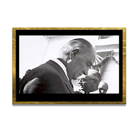 Gazi Mustafa Kemal Atatürk ÖZEL SERİ^# Miyrem  Design Cam Tablo Model: 540