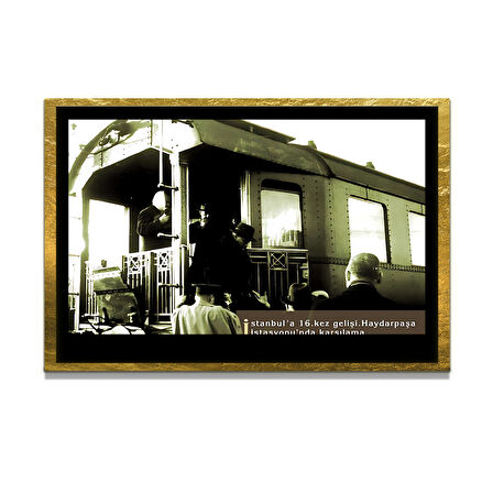 Gazi Mustafa Kemal Atatürk ÖZEL SERİ^# Miyrem  Design Cam Tablo Model: 541