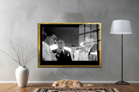 Gazi Mustafa Kemal Atatürk ÖZEL SERİ^# Miyrem  Design Cam Tablo Model: 542