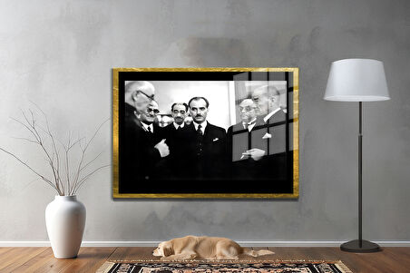 Gazi Mustafa Kemal Atatürk ÖZEL SERİ^# Miyrem  Design Cam Tablo Model: 544