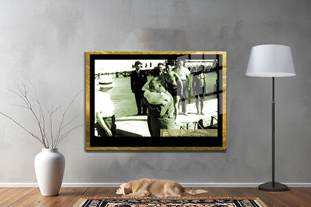 Gazi Mustafa Kemal Atatürk ÖZEL SERİ^# Miyrem  Design Cam Tablo Model: 545