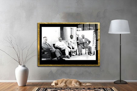 Gazi Mustafa Kemal Atatürk ÖZEL SERİ^# Miyrem  Design Cam Tablo Model: 550