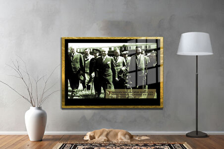 Gazi Mustafa Kemal Atatürk ÖZEL SERİ^# Miyrem  Design Cam Tablo Model: 551
