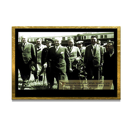 Gazi Mustafa Kemal Atatürk ÖZEL SERİ^# Miyrem  Design Cam Tablo Model: 551