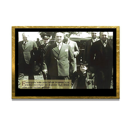 Gazi Mustafa Kemal Atatürk ÖZEL SERİ^# Miyrem  Design Cam Tablo Model: 553