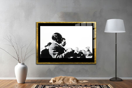 Gazi Mustafa Kemal Atatürk ÖZEL SERİ^# Miyrem  Design Cam Tablo Model: 554