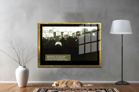 Gazi Mustafa Kemal Atatürk ÖZEL SERİ^# Miyrem  Design Cam Tablo Model: 559