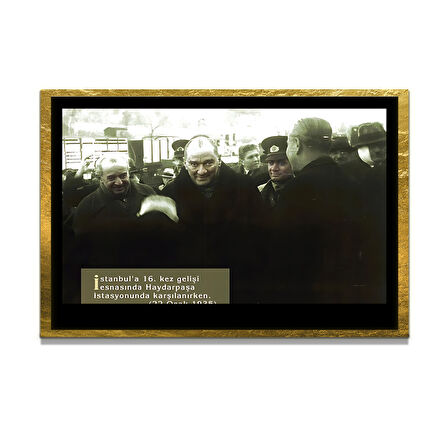 Gazi Mustafa Kemal Atatürk ÖZEL SERİ^# Miyrem  Design Cam Tablo Model: 559