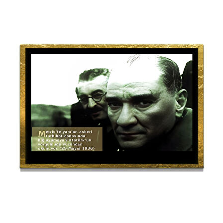 Gazi Mustafa Kemal Atatürk ÖZEL SERİ^# Miyrem  Design Cam Tablo Model: 563