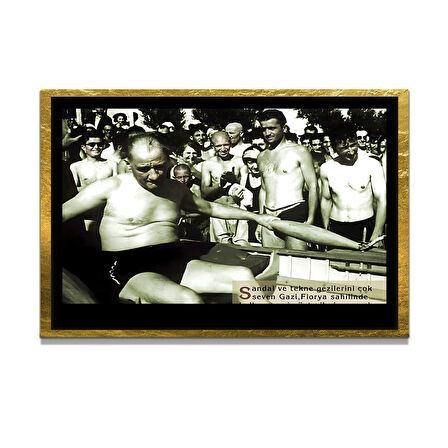 Gazi Mustafa Kemal Atatürk ÖZEL SERİ^# Miyrem  Design Cam Tablo Model: 567