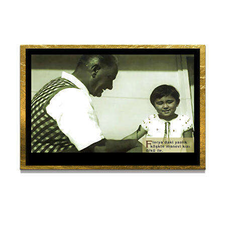 Gazi Mustafa Kemal Atatürk ÖZEL SERİ^# Miyrem  Design Cam Tablo Model: 569