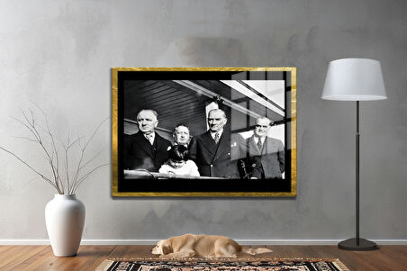 Gazi Mustafa Kemal Atatürk ÖZEL SERİ^# Miyrem  Design Cam Tablo Model: 570