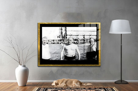 Gazi Mustafa Kemal Atatürk ÖZEL SERİ^# Miyrem  Design Cam Tablo Model: 572