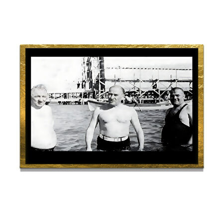 Gazi Mustafa Kemal Atatürk ÖZEL SERİ^# Miyrem  Design Cam Tablo Model: 572