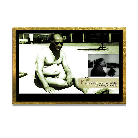 Gazi Mustafa Kemal Atatürk ÖZEL SERİ^# Miyrem  Design Cam Tablo Model: 573