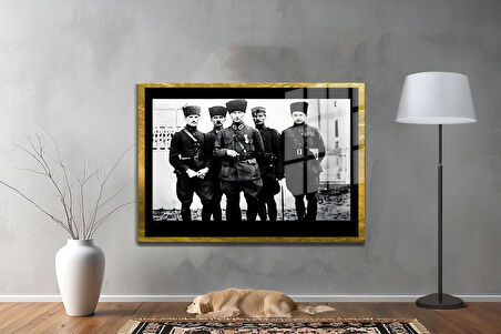 Gazi Mustafa Kemal Atatürk ÖZEL SERİ^# Miyrem  Design Cam Tablo Model: 574