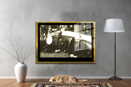 Gazi Mustafa Kemal Atatürk ÖZEL SERİ^# Miyrem  Design Cam Tablo Model: 577