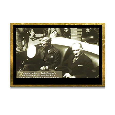 Gazi Mustafa Kemal Atatürk ÖZEL SERİ^# Miyrem  Design Cam Tablo Model: 577
