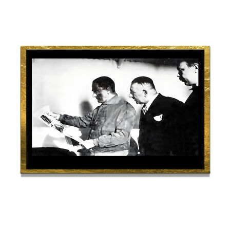 Gazi Mustafa Kemal Atatürk ÖZEL SERİ^# Miyrem  Design Cam Tablo Model: 578