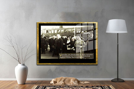 Gazi Mustafa Kemal Atatürk ÖZEL SERİ^# Miyrem  Design Cam Tablo Model: 579