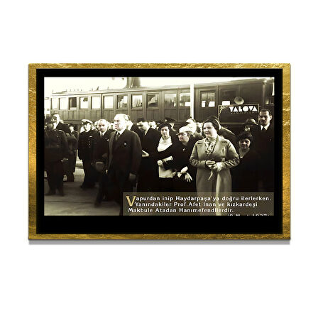 Gazi Mustafa Kemal Atatürk ÖZEL SERİ^# Miyrem  Design Cam Tablo Model: 579