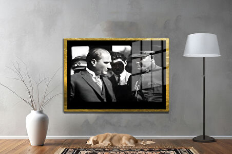 Gazi Mustafa Kemal Atatürk ÖZEL SERİ^# Miyrem  Design Cam Tablo Model: 580