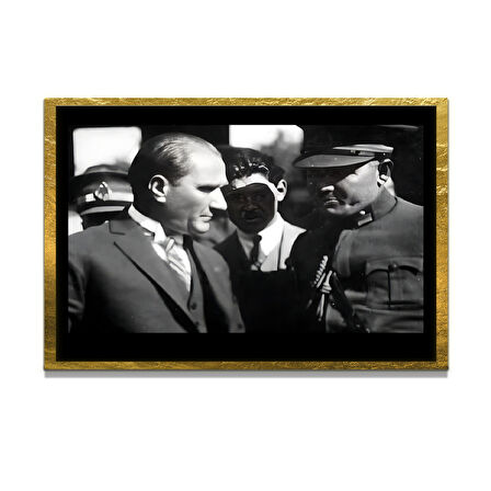 Gazi Mustafa Kemal Atatürk ÖZEL SERİ^# Miyrem  Design Cam Tablo Model: 580