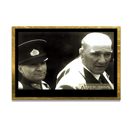 Gazi Mustafa Kemal Atatürk ÖZEL SERİ^# Miyrem  Design Cam Tablo Model: 581