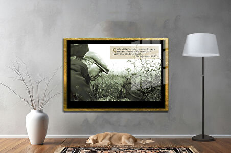 Gazi Mustafa Kemal Atatürk ÖZEL SERİ^# Miyrem  Design Cam Tablo Model: 583