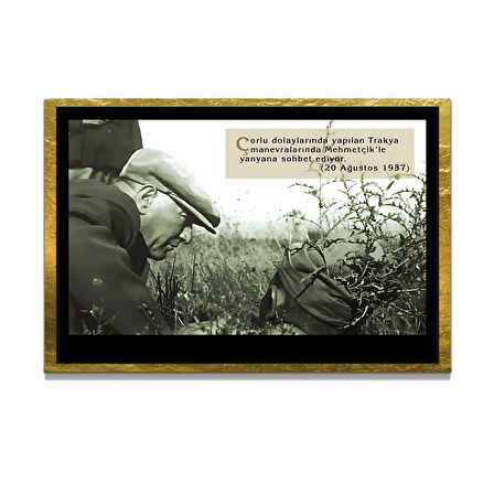 Gazi Mustafa Kemal Atatürk ÖZEL SERİ^# Miyrem  Design Cam Tablo Model: 583