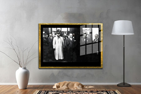 Gazi Mustafa Kemal Atatürk ÖZEL SERİ^# Miyrem  Design Cam Tablo Model: 586
