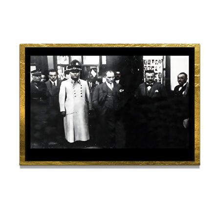 Gazi Mustafa Kemal Atatürk ÖZEL SERİ^# Miyrem  Design Cam Tablo Model: 586