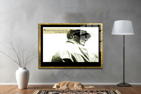 Gazi Mustafa Kemal Atatürk ÖZEL SERİ^# Miyrem  Design Cam Tablo Model: 587