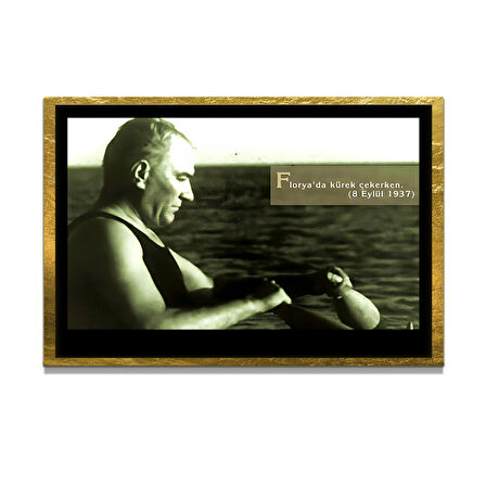 Gazi Mustafa Kemal Atatürk ÖZEL SERİ^# Miyrem  Design Cam Tablo Model: 589